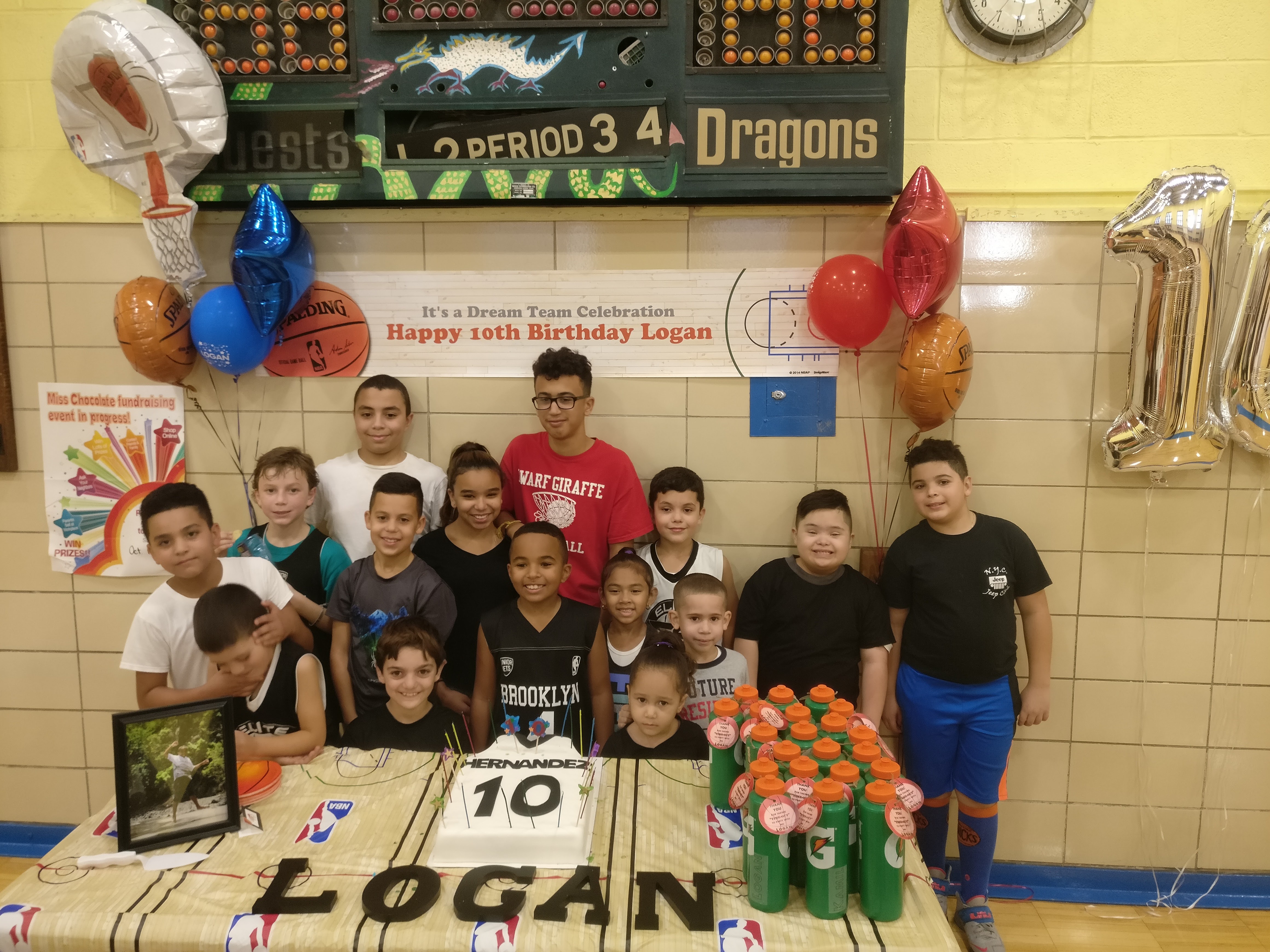 Birthday party group photo at Elite Skills, Bayside Queens